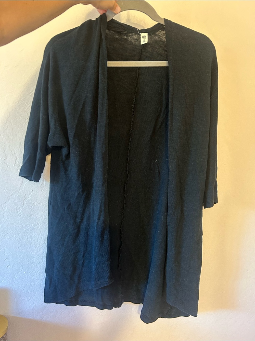 bp Open-Front Black Women's Cardigan